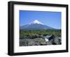 Cone of Volcan Osorno from the Petrohue Falls Near Puerto Montt, Chile, South America-Renner Geoff-Framed Photographic Print