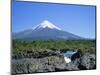 Cone of Volcan Osorno from the Petrohue Falls Near Puerto Montt, Chile, South America-Renner Geoff-Mounted Photographic Print