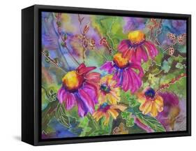 Coneflowers and Company-Blenda Tyvoll-Framed Stretched Canvas