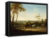 Conestoga Wagon on the Pennsylvania Turnpike, 1816-Thomas Birch-Framed Stretched Canvas