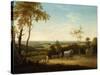 Conestoga Wagon on the Pennsylvania Turnpike, 1816-Thomas Birch-Stretched Canvas