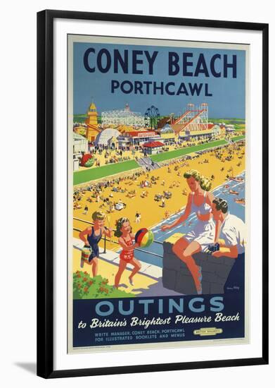 Coney Beach Porthcawl-The Vintage Collection-Framed Giclee Print