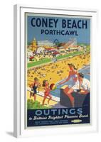 Coney Beach Porthcawl-The Vintage Collection-Framed Giclee Print