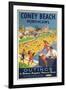 Coney Beach Porthcawl-The Vintage Collection-Framed Giclee Print