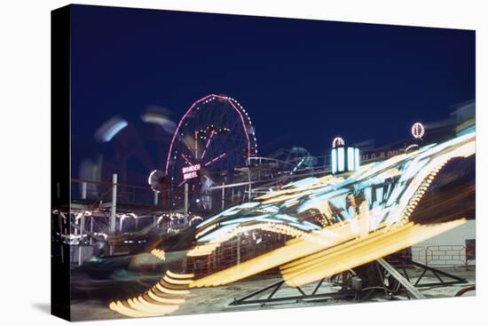 Coney Island at Night-William P. Gottlieb-Stretched Canvas