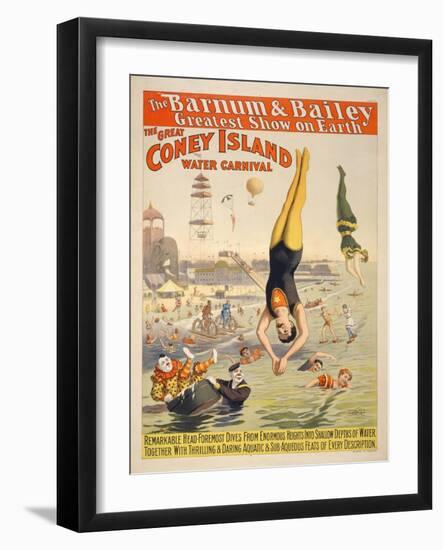 Coney Island Carnival, 1898-null-Framed Giclee Print