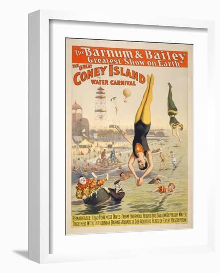 Coney Island Carnival, 1898-null-Framed Giclee Print