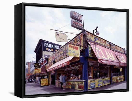 Coney Island Clams, Dogs, Heroes and Shish Kabob-Carol Highsmith-Framed Stretched Canvas