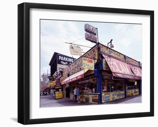 Coney Island Clams, Dogs, Heroes and Shish Kabob-Carol Highsmith-Framed Photo