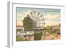 Coney Island Ferris Wheel, Cincinnati, Ohio-null-Framed Art Print