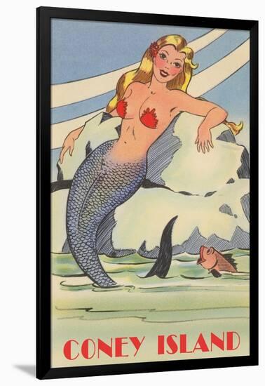 Coney Island Mermaid-null-Framed Art Print