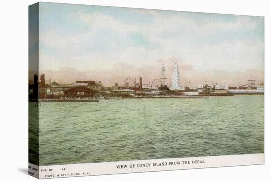 Coney Island, New York, America, Seen from the Sea-null-Stretched Canvas