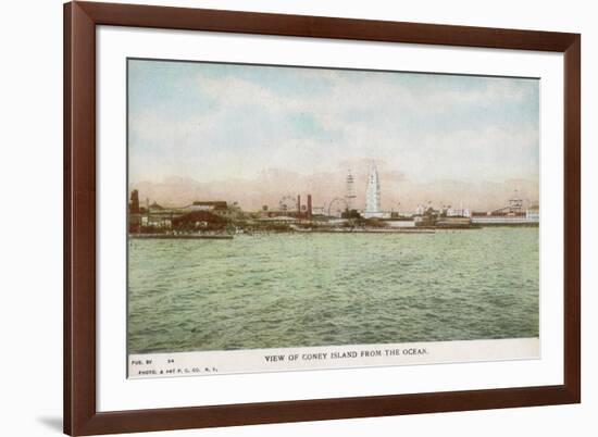 Coney Island, New York, America, Seen from the Sea-null-Framed Art Print