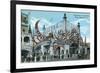 Coney Island, New York - Luna Park Entrance-Lantern Press-Framed Art Print