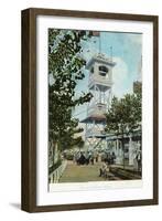 Coney Island, New York - Luna Park, View of Glady's Chime Tower-Lantern Press-Framed Art Print