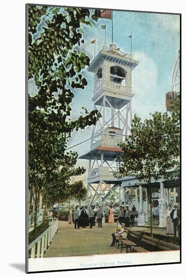 Coney Island, New York - Luna Park, View of Glady's Chime Tower-Lantern Press-Mounted Art Print