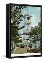 Coney Island, New York - Luna Park, View of Glady's Chime Tower-Lantern Press-Framed Stretched Canvas