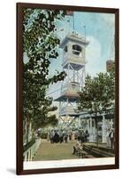 Coney Island, New York - Luna Park, View of Glady's Chime Tower-Lantern Press-Framed Art Print