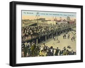 Coney Island New York on a Popular Holiday-null-Framed Photographic Print