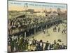 Coney Island New York on a Popular Holiday-null-Mounted Photographic Print