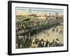 Coney Island New York on a Popular Holiday-null-Framed Photographic Print