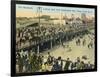 Coney Island New York on a Popular Holiday-null-Framed Photographic Print