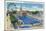Coney Island, New York - Steeplechase Park Swimming Pool View-Lantern Press-Mounted Art Print