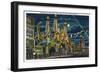 Coney Island, New York - Surf Avenue View of Luna Park Entrance at Night-Lantern Press-Framed Art Print