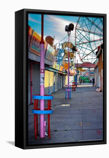 Coney Island New York-null-Framed Stretched Canvas