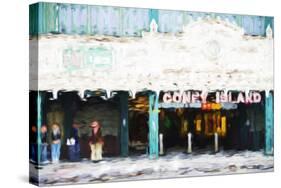 Coney Island Subway - In the Style of Oil Painting-Philippe Hugonnard-Stretched Canvas