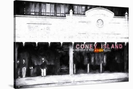 Coney Island Subway Station-Philippe Hugonnard-Stretched Canvas