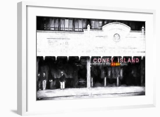 Coney Island Subway Station-Philippe Hugonnard-Framed Giclee Print