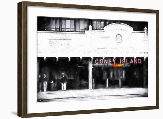 Coney Island Subway Station-Philippe Hugonnard-Framed Giclee Print