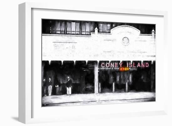 Coney Island Subway Station-Philippe Hugonnard-Framed Premium Giclee Print