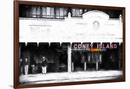 Coney Island Subway Station-Philippe Hugonnard-Framed Giclee Print