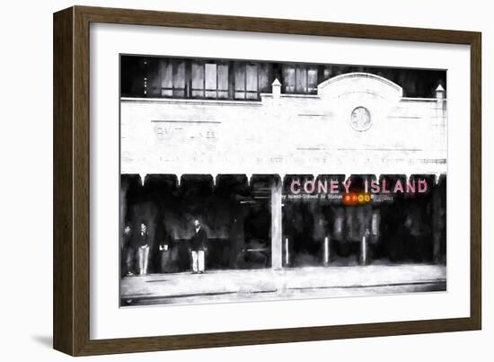 Coney Island Subway Station-Philippe Hugonnard-Framed Giclee Print