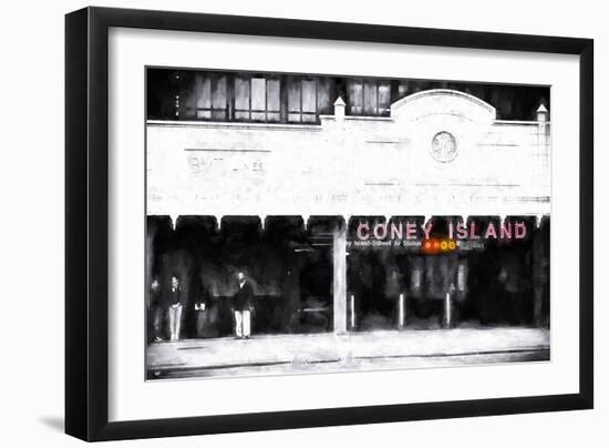 Coney Island Subway Station-Philippe Hugonnard-Framed Giclee Print