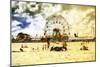 Coney Island Summer Beach-Philippe Hugonnard-Mounted Giclee Print