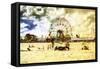 Coney Island Summer Beach-Philippe Hugonnard-Framed Stretched Canvas