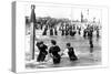 Coney Island Surf Crowd-William H. Rau-Stretched Canvas