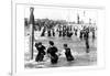 Coney Island Surf Crowd-William H. Rau-Framed Photo