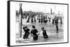 Coney Island Surf Crowd-William H. Rau-Framed Stretched Canvas