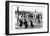 Coney Island Surf Crowd-William H. Rau-Framed Art Print