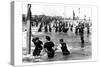 Coney Island Surf Crowd-William H. Rau-Stretched Canvas