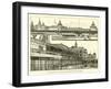 Coney Island, the Iron Pier and Manhattan Beach Hotel-null-Framed Giclee Print