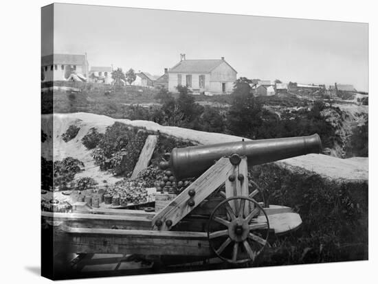 Confederate 32-Pounder Gun Captured Outside Yorktown, Virginia, Ca. July 1862-George N. Barnard-Stretched Canvas