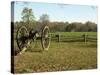 Confederate Artillery Aimed at Peach Orchard Next to Manse George's Cabin-null-Stretched Canvas
