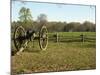 Confederate Artillery Aimed at Peach Orchard Next to Manse George's Cabin-null-Mounted Photographic Print