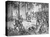 Confederate Attack at the Battle of Gettysburg, 1863-American School-Stretched Canvas