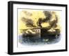 Confederate Bombardment of Fort Sumter in Charleston Harbor, April 1861-null-Framed Giclee Print